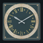 Reloj Cuadrado Art Deco<br><div class="desc">Gran diseño de reloj. Te encantará como a otros. Tenga la libertad de usar este diseño para otro producto que desee o para el personalizar y agregue su texto. Sígueme por más. Gracias. Que tengas un buen día.</div>