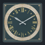Reloj Cuadrado Art Deco<br><div class="desc">Gran diseño de reloj. Te encantará como a otros. Tenga la libertad de usar este diseño para otro producto que desee o para el personalizar y agregue su texto. Sígueme por más. Gracias. Que tengas un buen día.</div>