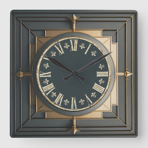 Reloj Cuadrado Art Deco