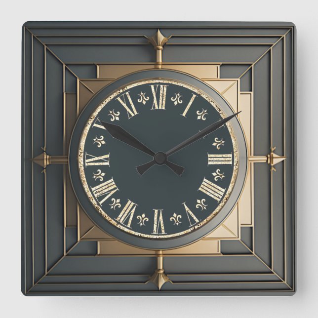Reloj Cuadrado Art Deco (Anverso)