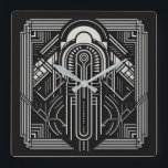 Reloj Cuadrado Art Deco<br><div class="desc">Vea mi tienda para ver más artículos con patrones.</div>