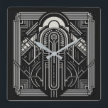 Reloj Cuadrado Art Deco<br><div class="desc">Vea mi tienda para ver más artículos con patrones.</div>