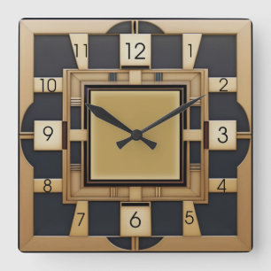 Reloj Cuadrado Art Deco
