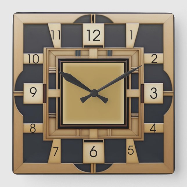 Reloj Cuadrado Art Deco (Anverso)