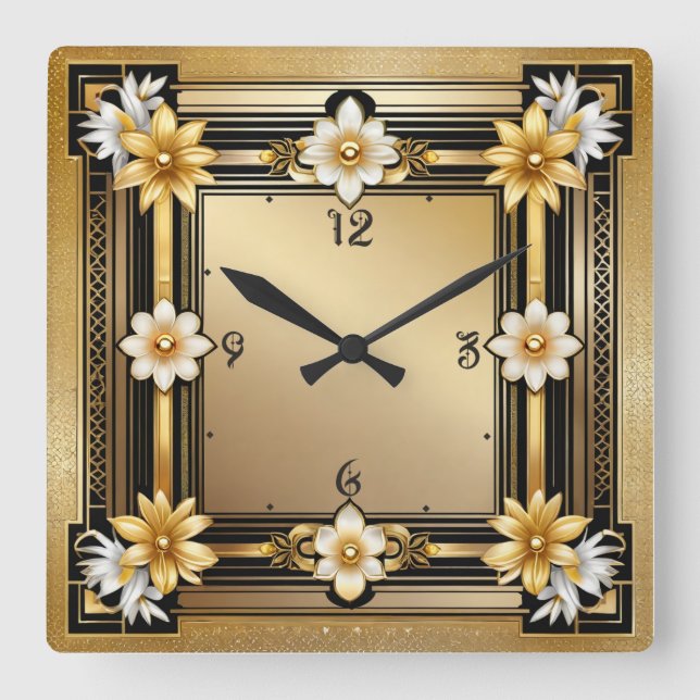 Reloj Cuadrado Art Deco (Anverso)