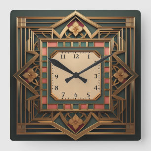 Reloj Cuadrado Art Deco