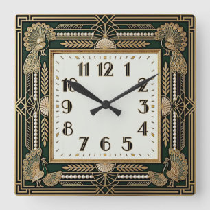 Reloj Cuadrado Art Deco
