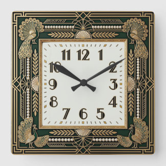Reloj Cuadrado Art Deco