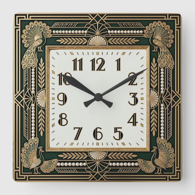 Reloj Cuadrado Art Deco (Anverso)