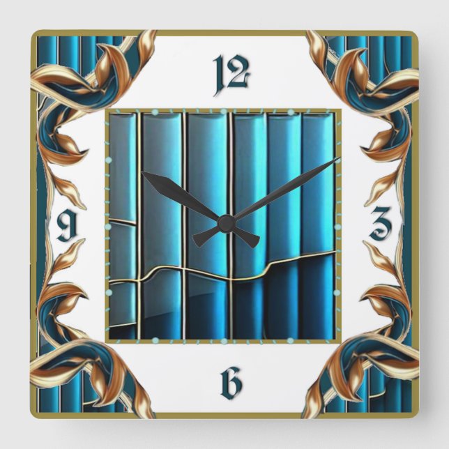 Reloj Cuadrado Art Deco (Anverso)