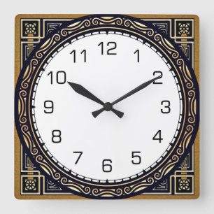 Reloj Cuadrado Art Deco