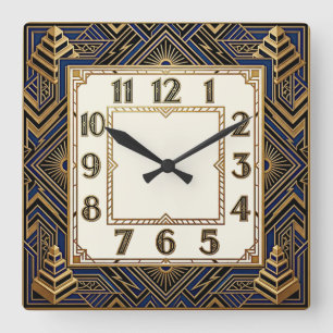 Reloj Cuadrado Art Deco
