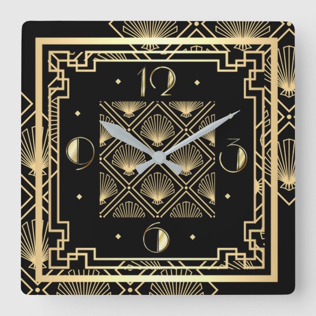 Reloj Cuadrado Art Deco (Anverso)
