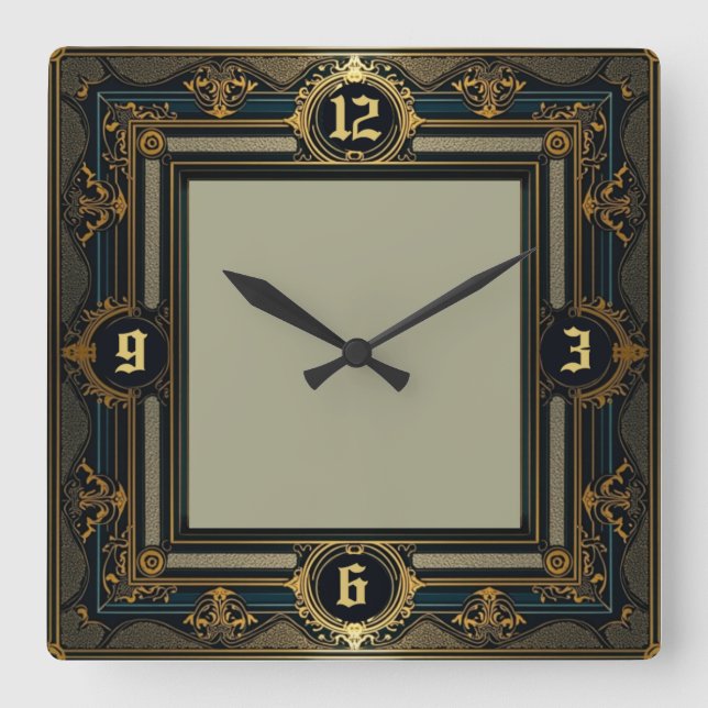 Reloj Cuadrado Art Deco (Anverso)