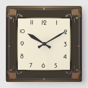 Reloj Cuadrado Art Deco
