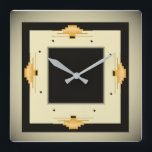 Reloj Cuadrado Art Deco<br><div class="desc">Gran diseño de reloj. Te encantará como a otros. Tenga la libertad de usar este diseño para otro producto que desee o para el personalizar y agregue su texto. Sígueme por más. Gracias. Que tengas un buen día.</div>