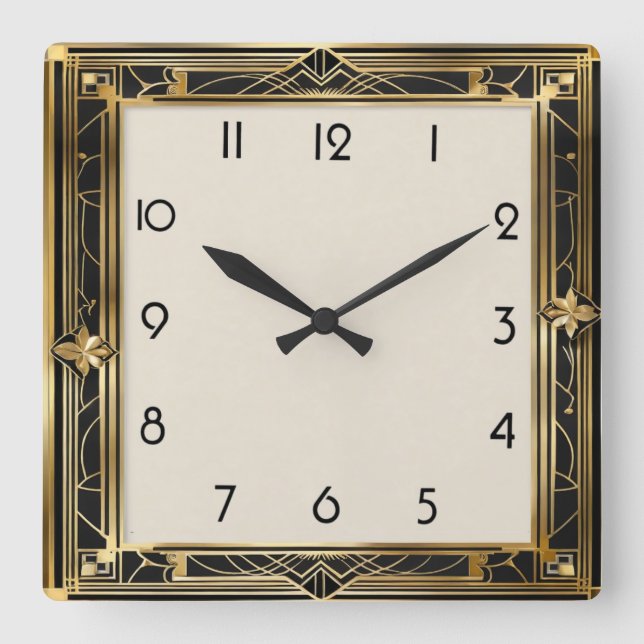 Reloj Cuadrado Art Deco (Anverso)