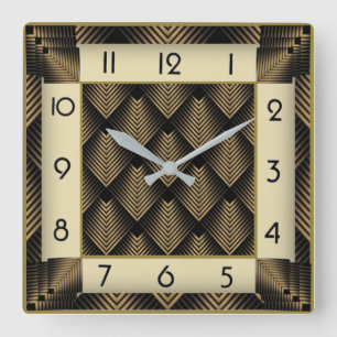 Reloj Cuadrado Art Deco
