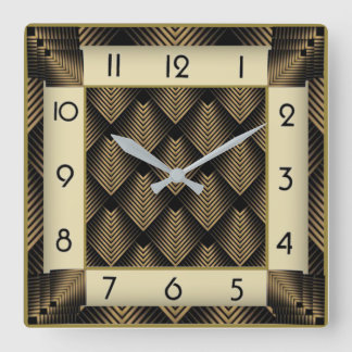 Reloj Cuadrado Art Deco