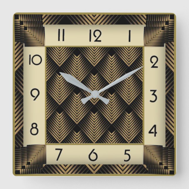 Reloj Cuadrado Art Deco (Anverso)