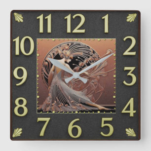 Reloj Cuadrado Art Deco