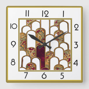 Reloj Cuadrado Art Deco
