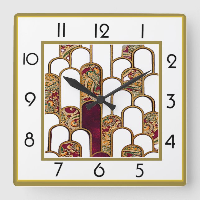 Reloj Cuadrado Art Deco (Anverso)