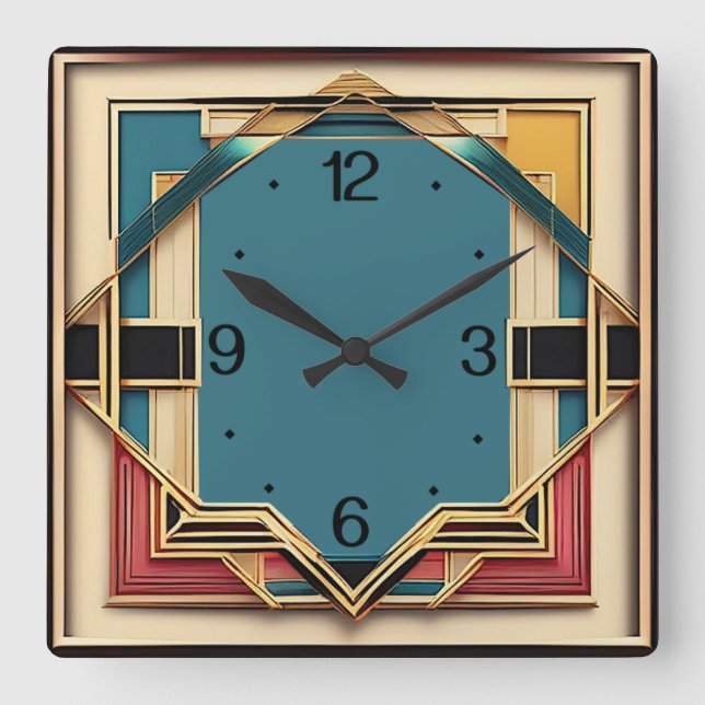 Reloj Cuadrado Art Deco (Anverso)