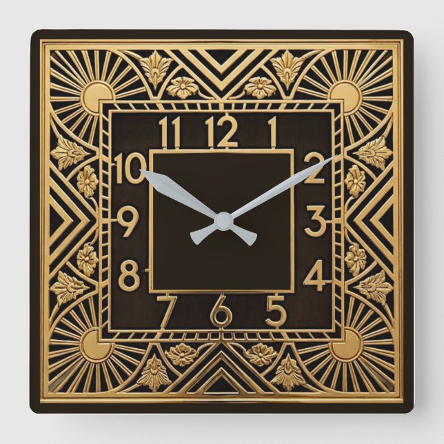Reloj Cuadrado Art Deco (Anverso)