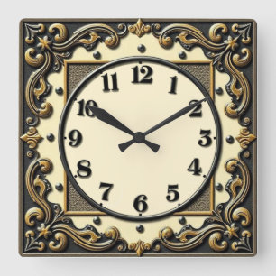 Reloj Cuadrado Art Deco