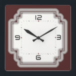 Reloj Cuadrado Art Deco<br><div class="desc">Gran diseño. Te encantará como a otros. Puede usar este diseño para otro producto o agregar su texto. Sígueme por más. Gracias. Que tengas un buen día.</div>