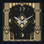 Reloj Cuadrado Art deco<br><div class="desc">Gran diseño de reloj. Te encantará como a otros. Tenga la libertad de usar este diseño para otro producto que desee o para el personalizar y agregue su texto. Sígueme por más. Gracias. Que tengas un buen día.</div>