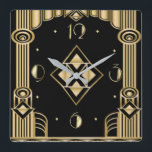 Reloj Cuadrado Art deco<br><div class="desc">Gran diseño de reloj. Te encantará como a otros. Tenga la libertad de usar este diseño para otro producto que desee o para el personalizar y agregue su texto. Sígueme por más. Gracias. Que tengas un buen día.</div>