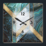 Reloj Cuadrado Art Deco<br><div class="desc">Excelente diseño de reloj en estilo Deco. Te encantará como a otros. Tenga la libertad de usar este diseño para otro producto que desee o para el personalizar y agregue su texto. Sígueme por más. Gracias. Que tengas un buen día.</div>