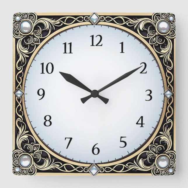 Reloj Cuadrado Art Deco (Anverso)