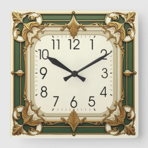 Reloj Cuadrado Art Deco