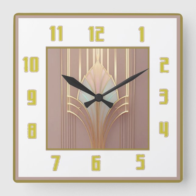 Reloj Cuadrado Art Deco (Anverso)