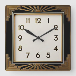 Reloj Cuadrado Art Deco