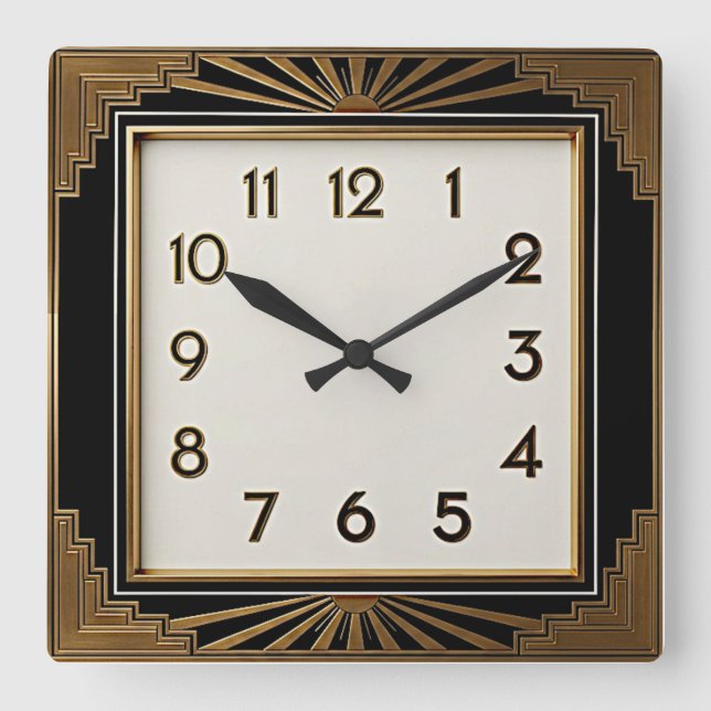 Reloj Cuadrado Art Deco (Anverso)