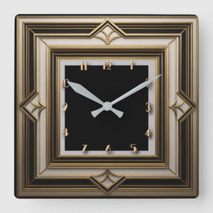 Reloj Cuadrado Art Deco
