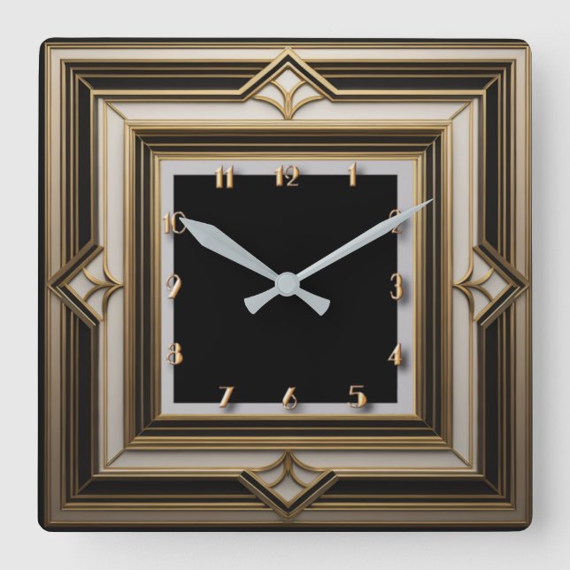 Reloj Cuadrado Art Deco (Anverso)