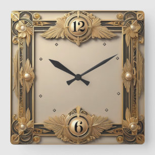 Reloj Cuadrado Art Deco