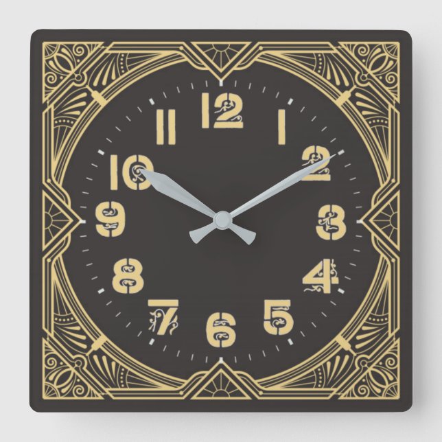 Reloj Cuadrado Art Deco (Anverso)