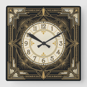 Reloj Cuadrado Art Deco