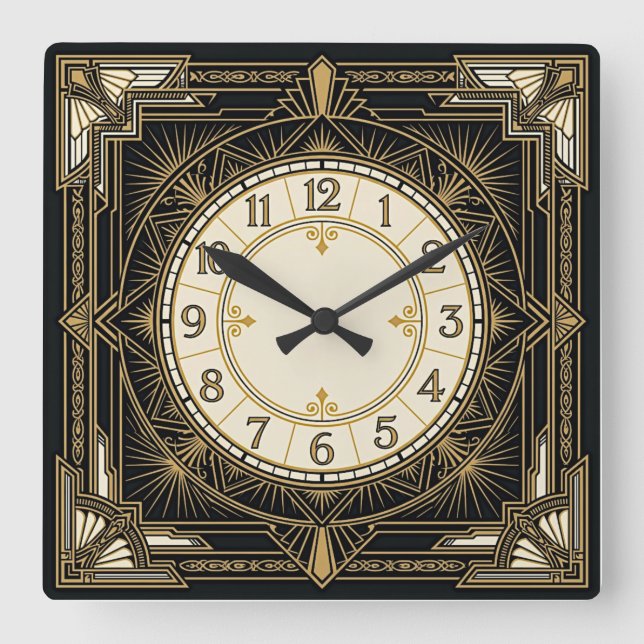 Reloj Cuadrado Art Deco (Anverso)