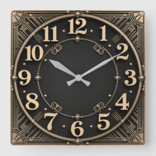 Reloj Cuadrado Art Deco