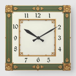 Reloj Cuadrado Art Deco