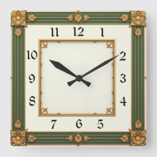 Reloj Cuadrado Art Deco
