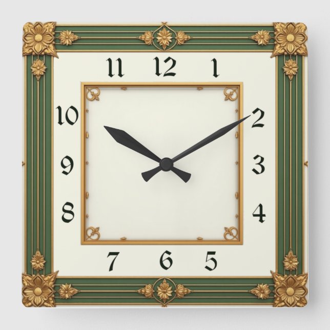 Reloj Cuadrado Art Deco (Anverso)