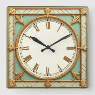 Reloj Cuadrado Art Deco